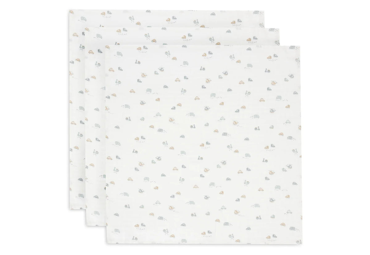 Jollein hydrofiele doeken 3pack 70x70 on the go